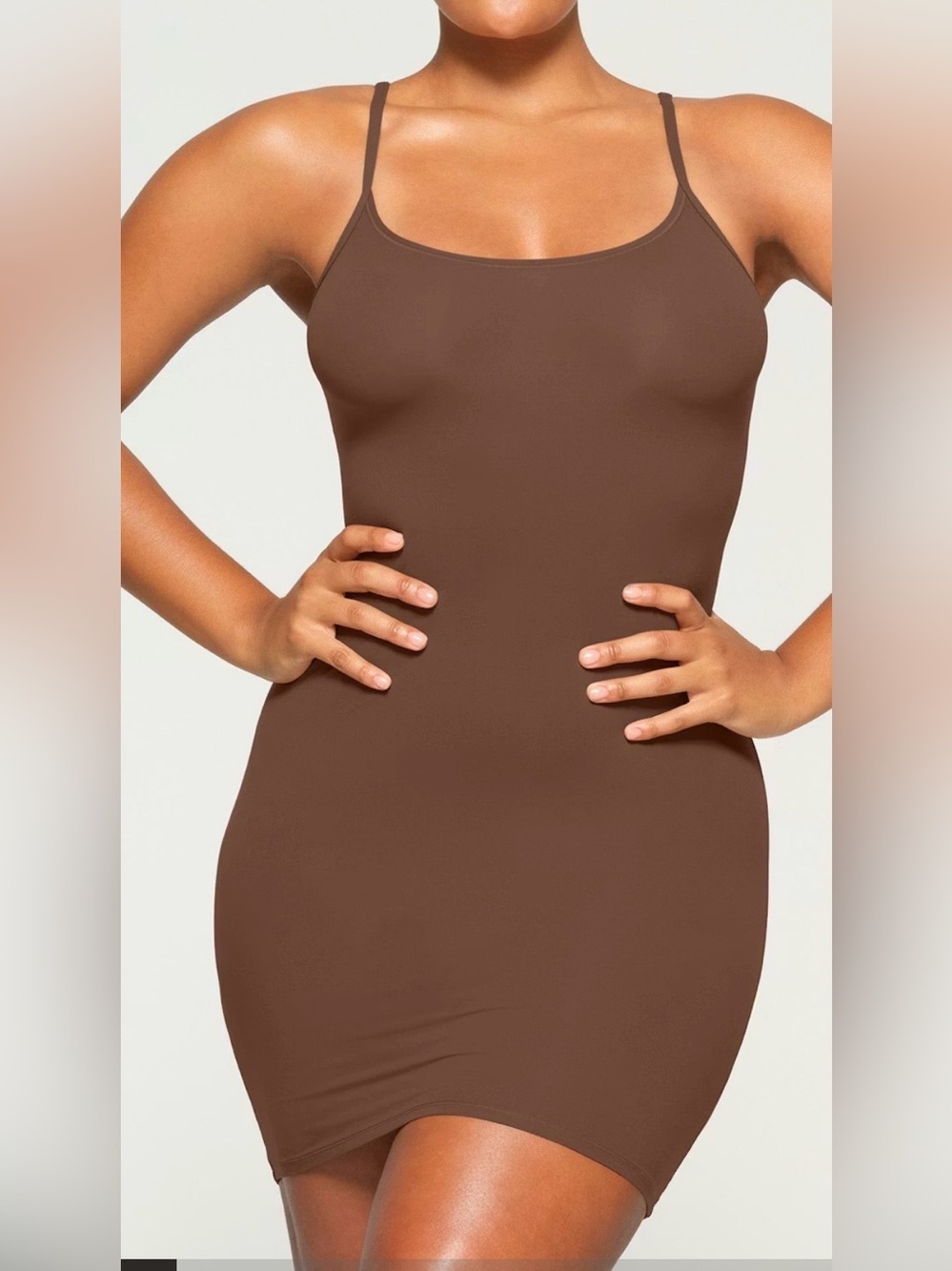 SKIMS Everyday Seamless Slip Dress - Brown